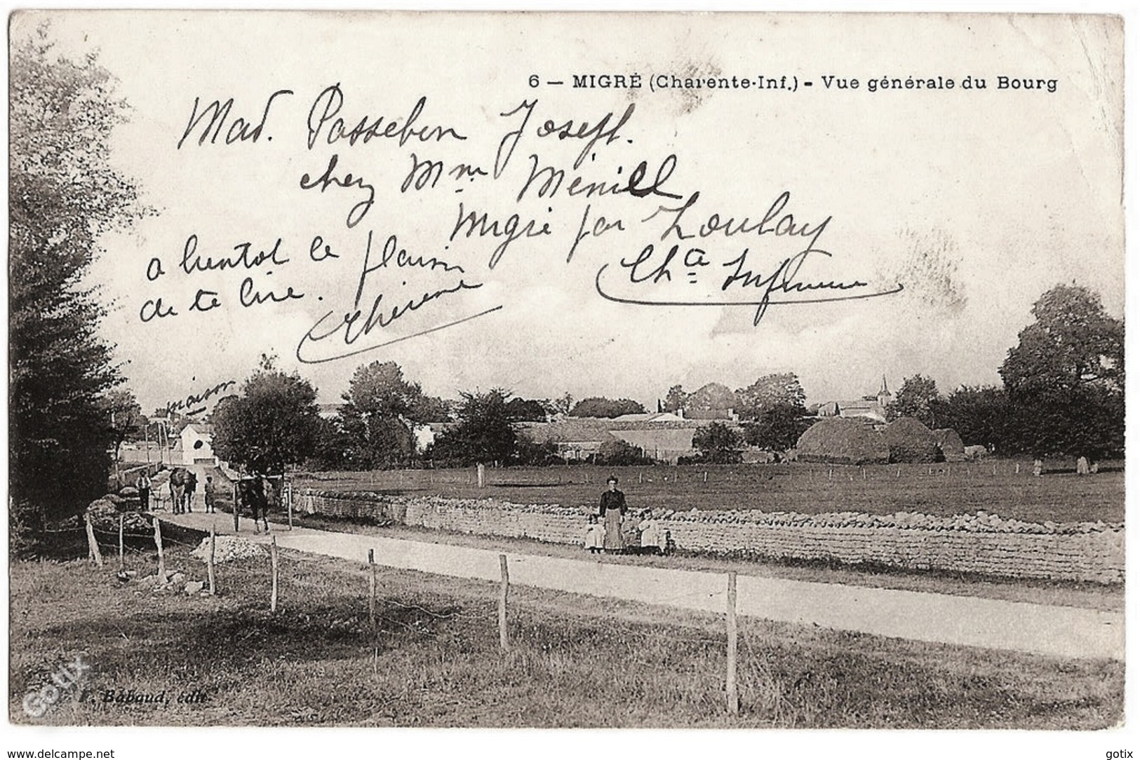 CPA 17 -  MIGRÉ (Charente-Inf) - Vue Générale Du Bourg - Autres & Non Classés