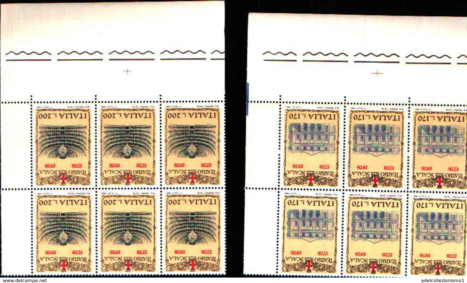 74876) ITALIA-BLOCCO DI 6 V-Bicentenario Della Costruzione Del Teatro Alla Scala - -MNH**SERIE COMPLETE - 1971-80:  Nuovi