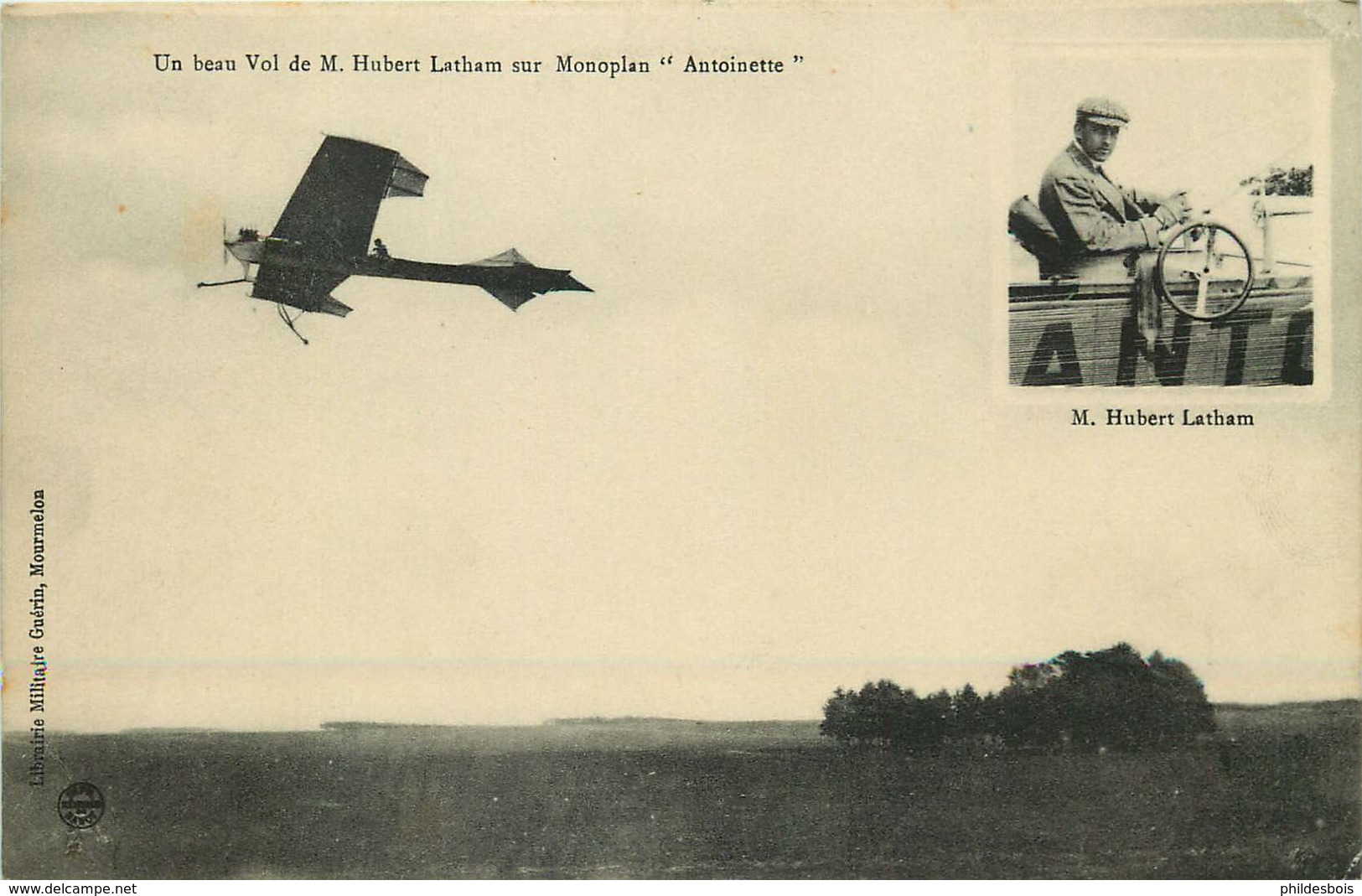 AVION  Hubert LATHAM Sur Monoplan Antoinette - 1914-1918: 1a Guerra
