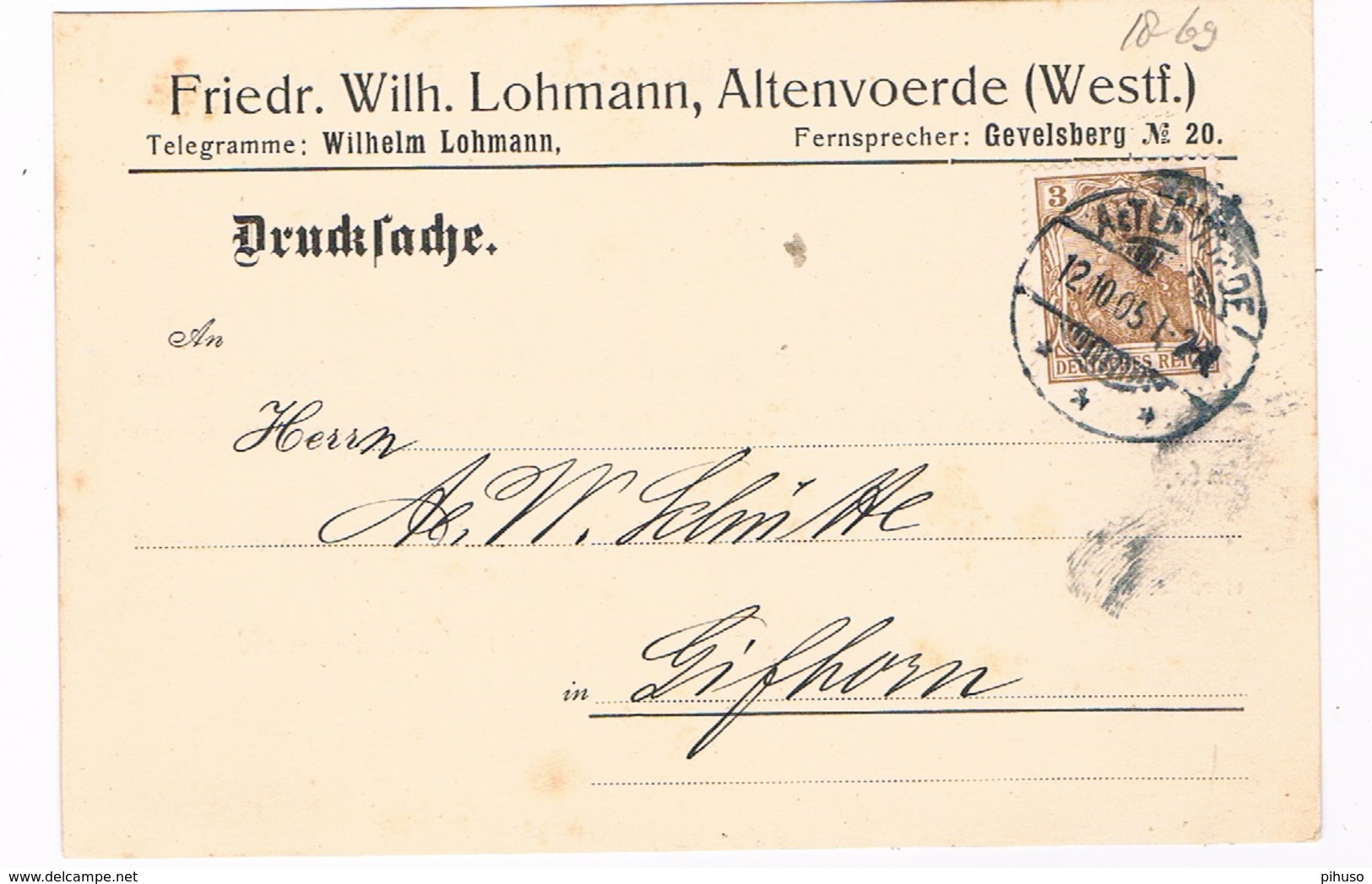 D-8953   ALTENVOERDE : Postkarte Friedr. Wilh. Lohmann - Ennepetal