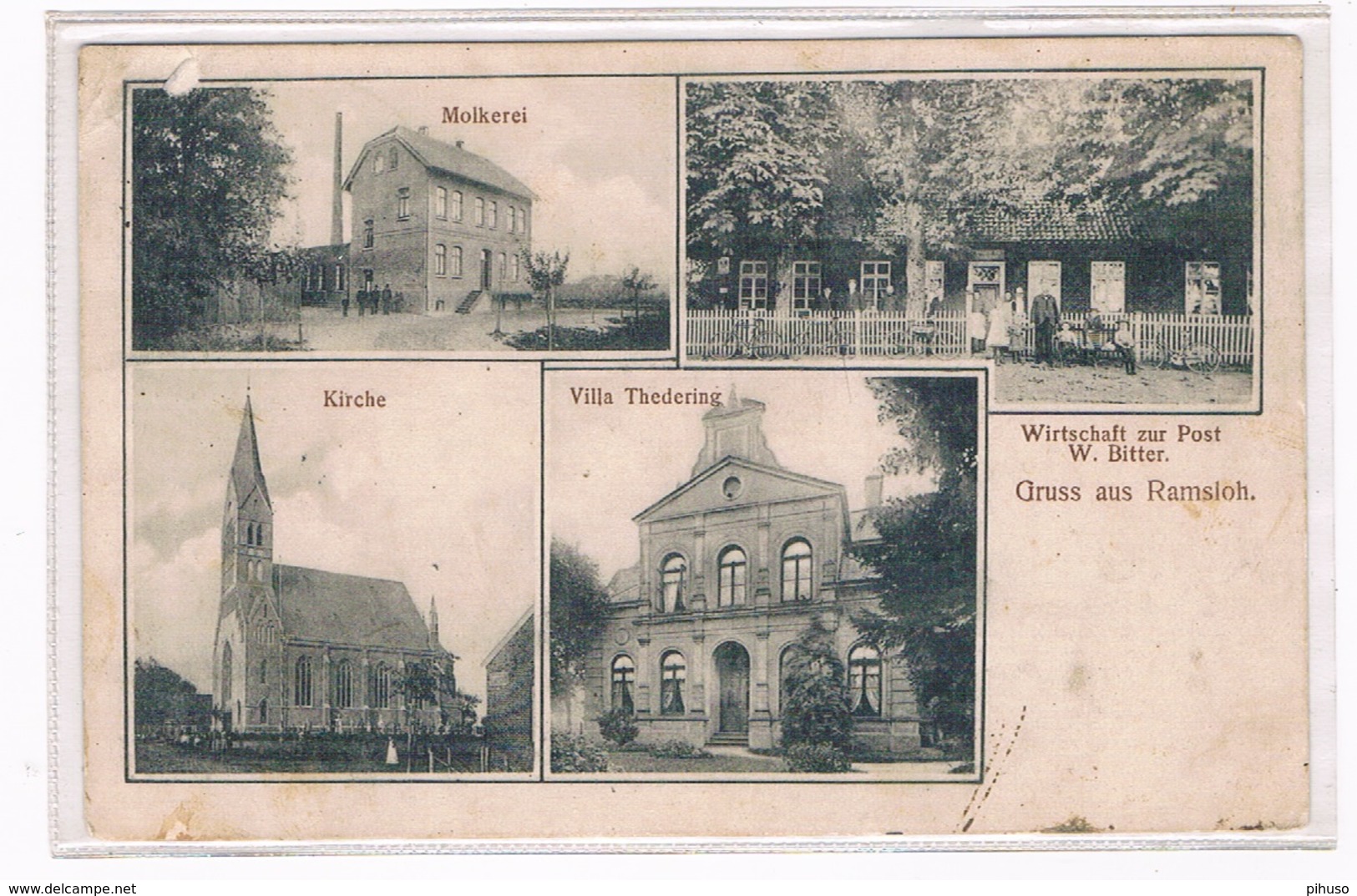 D-8954   RAMSLOH : Gruss Aus - Molkerei, Kirche,Wirtschaft,villa - Cloppenburg