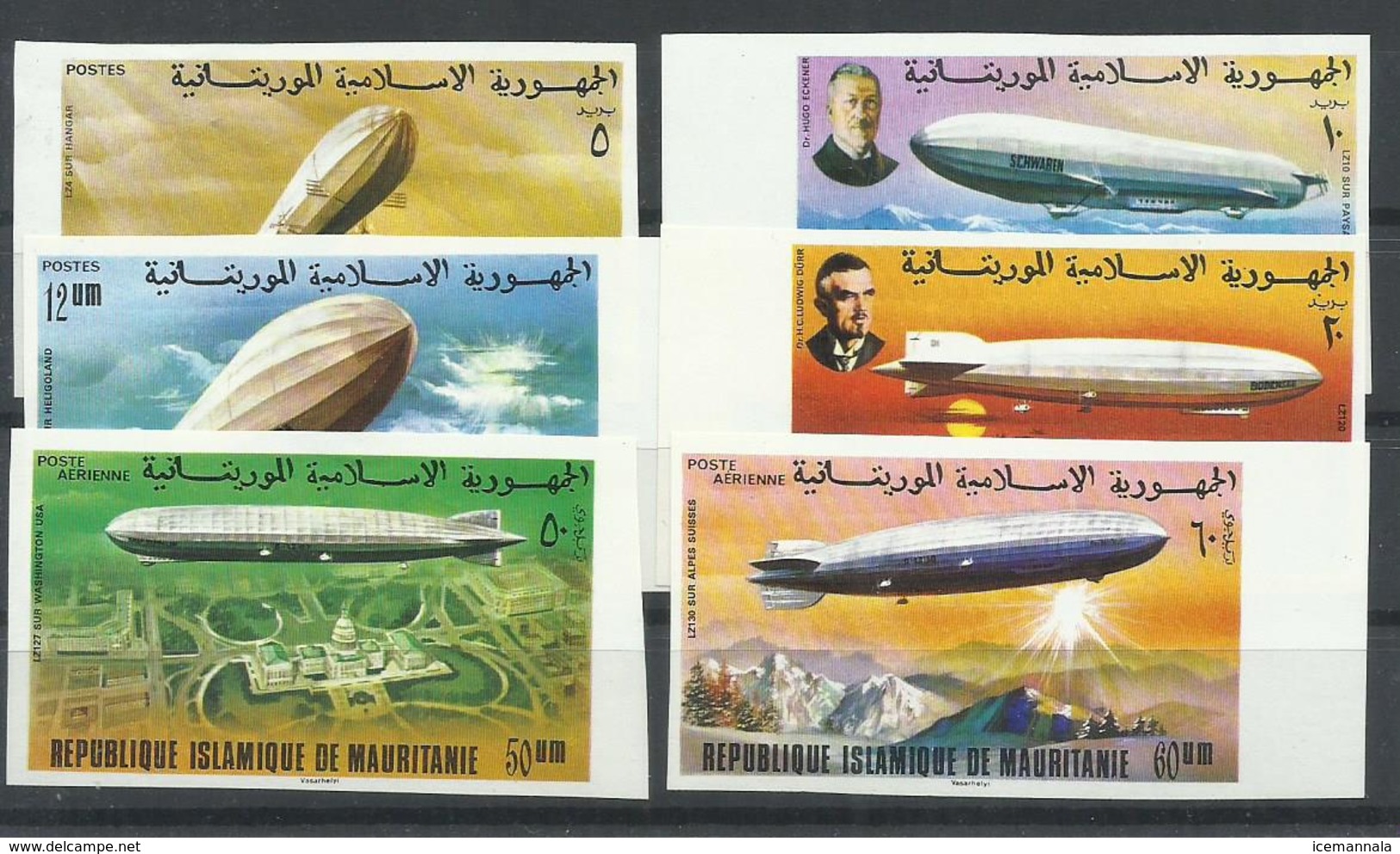 MAURITANIA   YVERT  350/53, AEREO 170/71   (SIN DENTAR)   MNH  ** - Mauritania (1960-...)