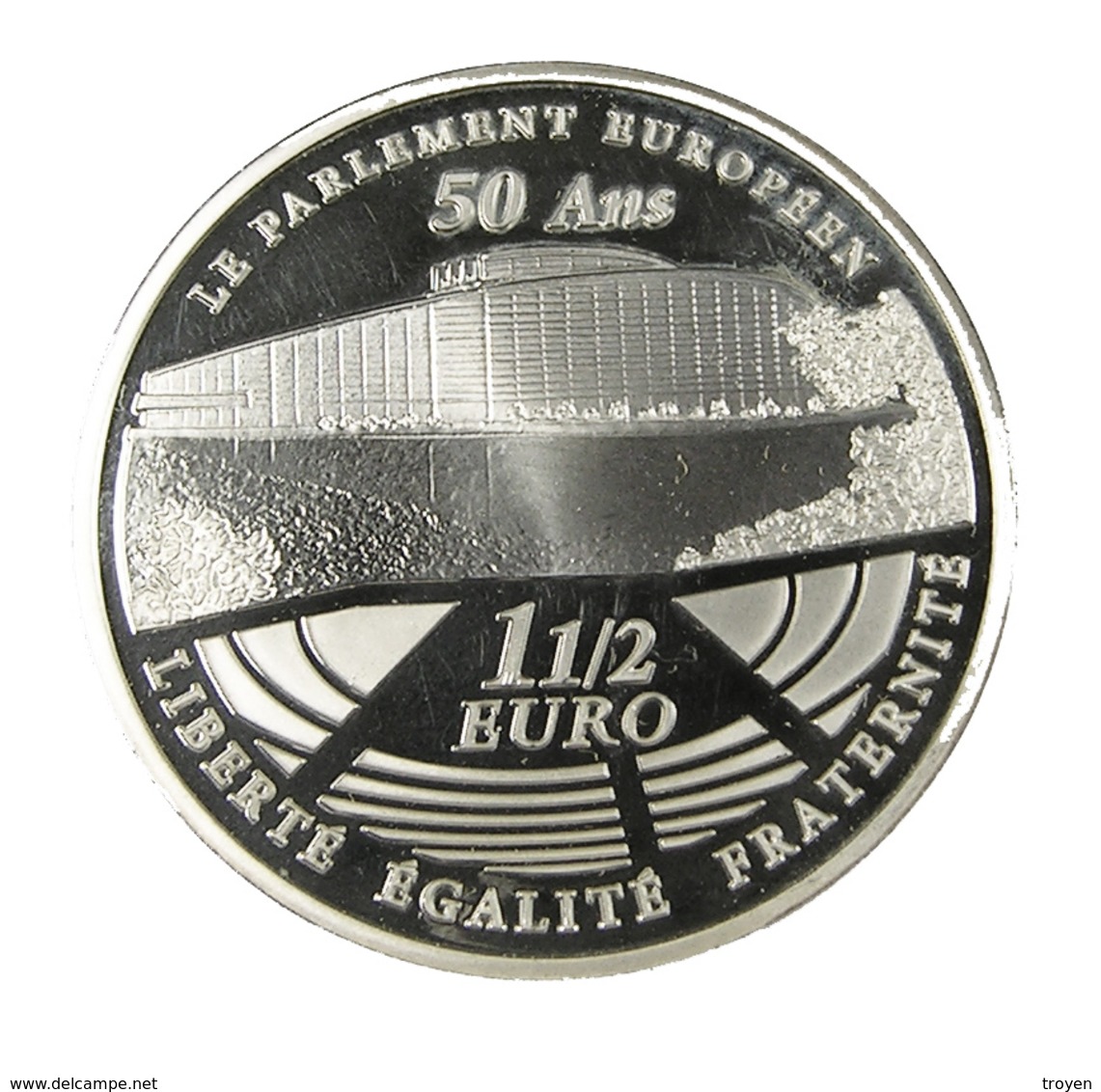 1 1/2 Euro - France - 2008 - 50 Ans Du Parlement Européen - Argent - BE - 18,92gr. - - France