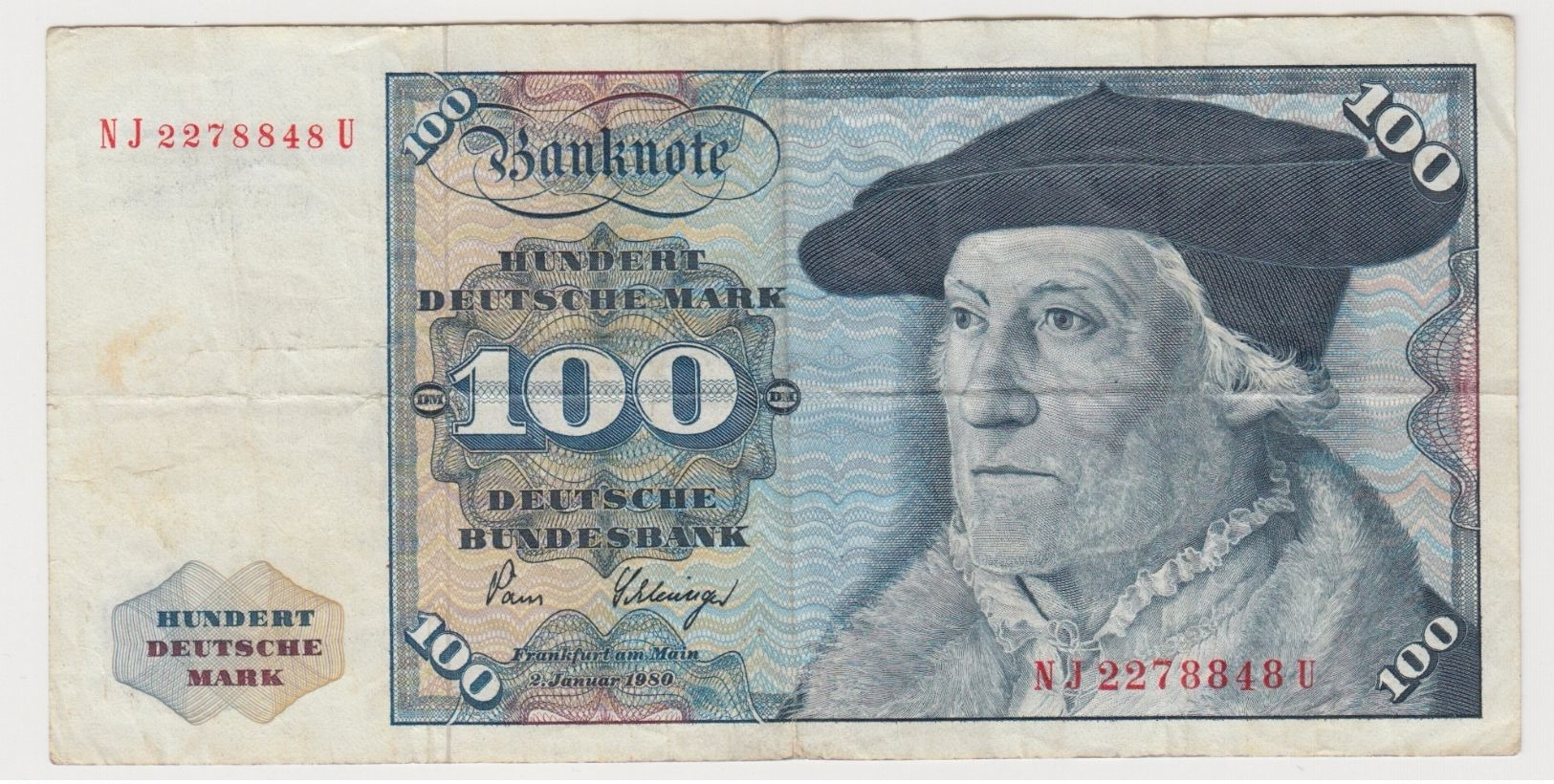 ALLEMAGNE 100 Mark 1980 P34d VF- - 100 Deutsche Mark