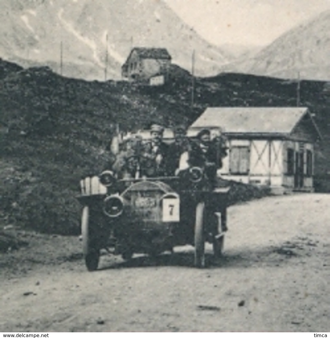 14962 Simplon - Kulm - Hotel Bellevue Avec Fletschorn - Vieille Voiture Décapotable - Simplon