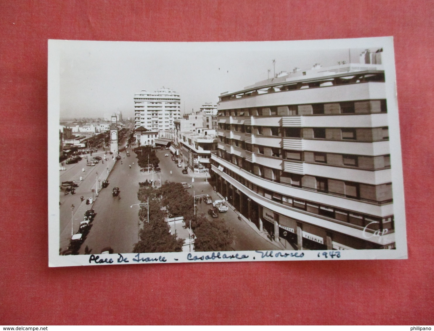 Morocco > Casablanca    RPPC   Place De France   Ref 3118 - Casablanca