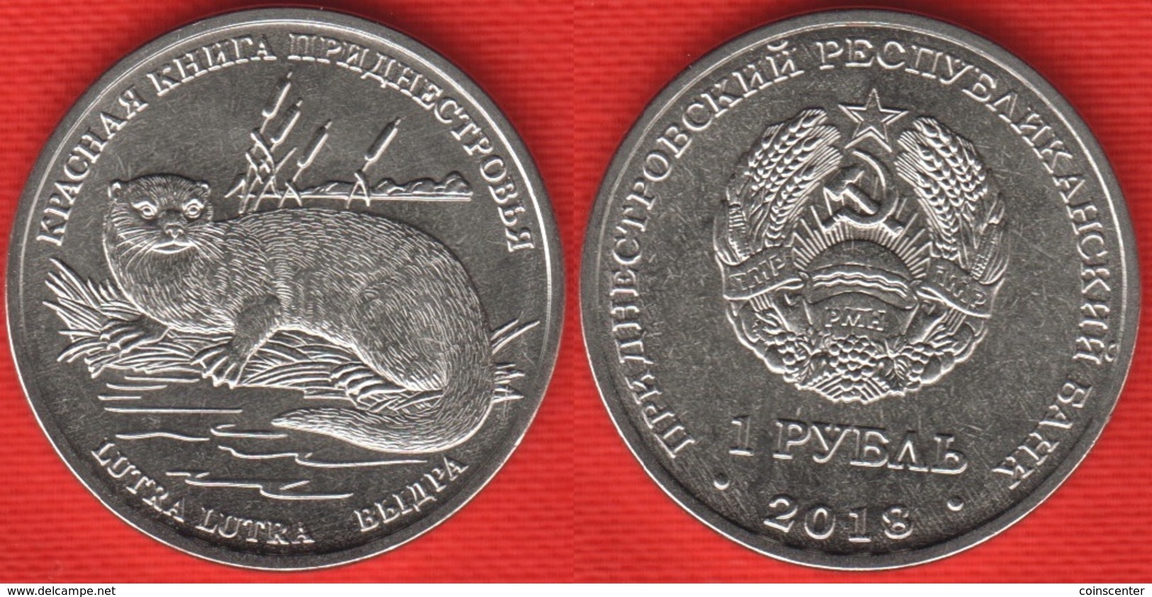 Transnistria 1 Rouble 2018 "Red Book - Eurasian Otter" UNC - Moldova