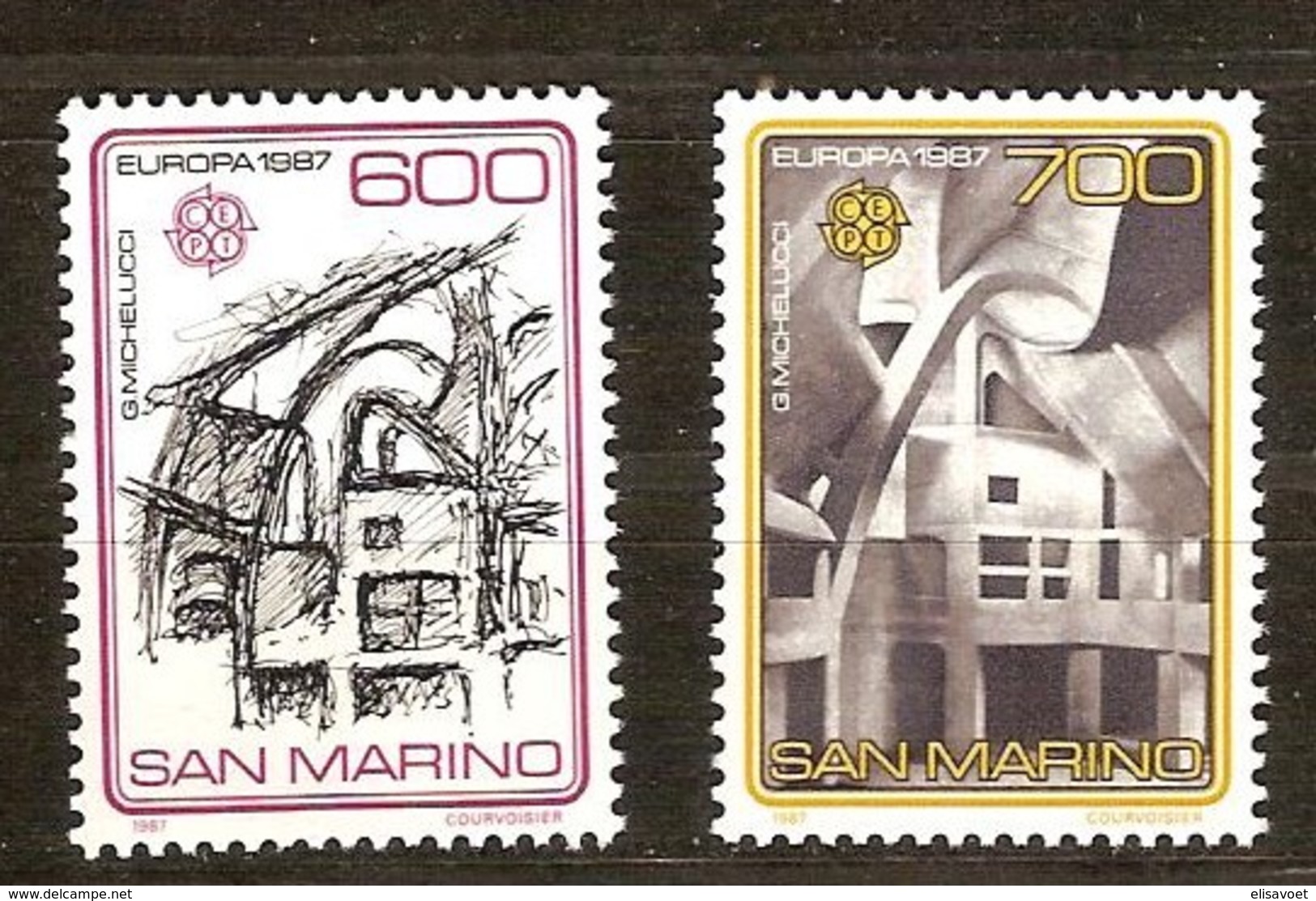 Saint-Marin San Marino Cept 1987 Yvertn° 1148-1149 *** MNH Cote 30,00 Euro Europa - Neufs