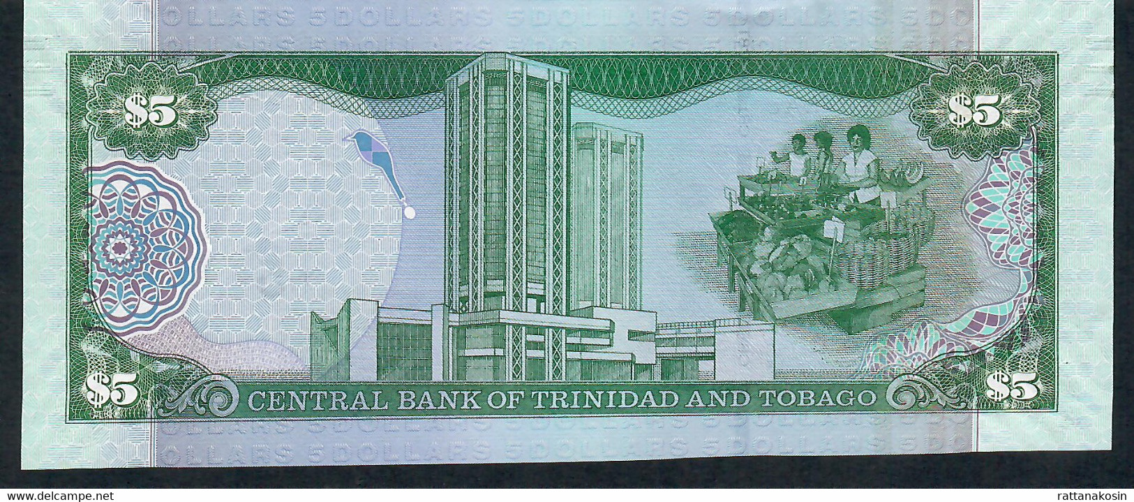 TRINIDAD AND TOBAGO P55b 5 DOLLARS 2006 (2017) #FA  Or #EU Signature 10 Mark For Blind - Trinidad Y Tobago