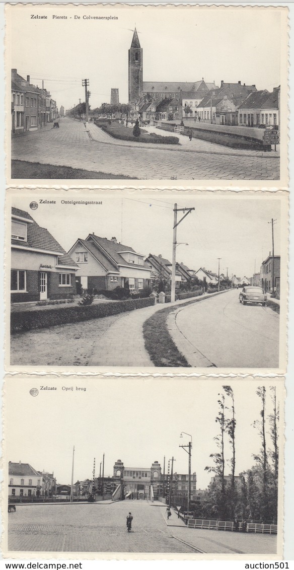 28396g  BADKOM - KANAAL - NOORSCH ST BRITTA - HAVEN - FABRIEK KUHLMANN - HOSPICE  - Selzaete - 12 Cartes - Zelzate