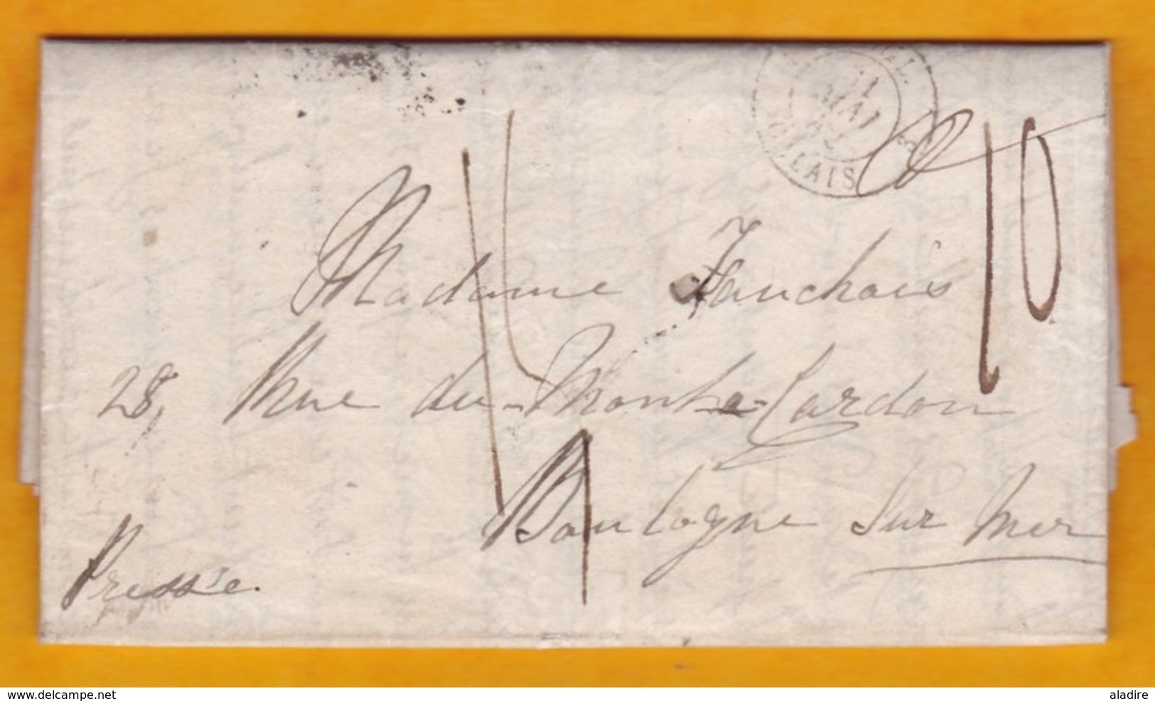 1842 - Lettre Avec Correspondance Familiale De 3 Pages En Français De  Cheltenham, Angleterre Vers Boulogne, France - Marcophilie