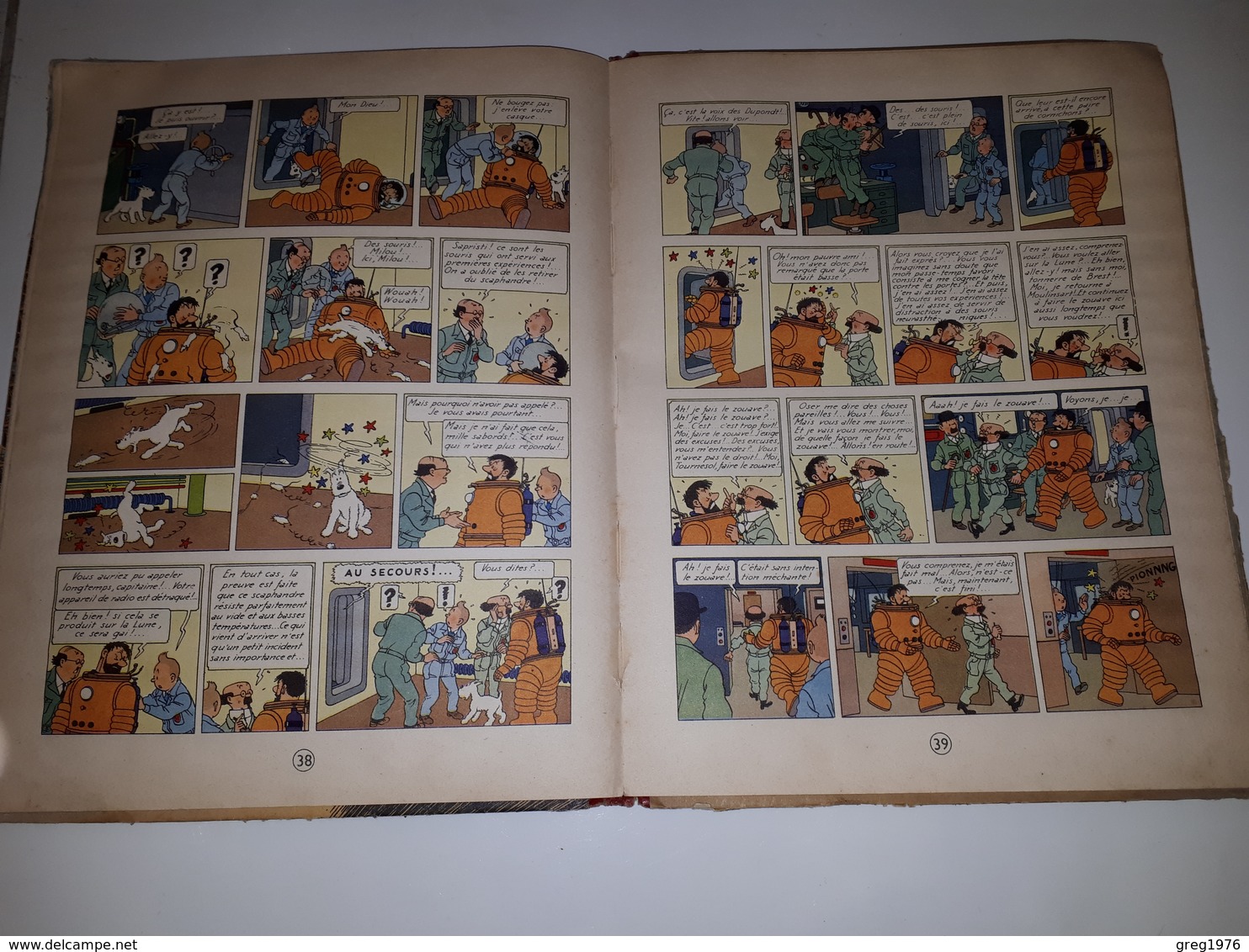 TINTIN OBJECTIF LUNE -EO-ETAT MOYEN - Tintin