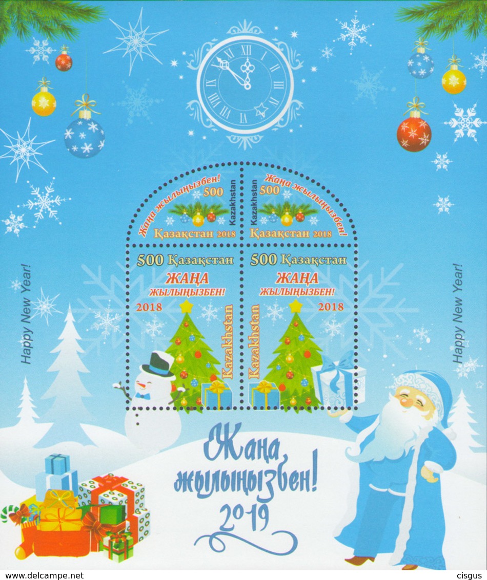 Kazakhstan Kasachstan MNH** 2018 Christmas New Year Mi 1114-17 Bl.112 - Kasachstan