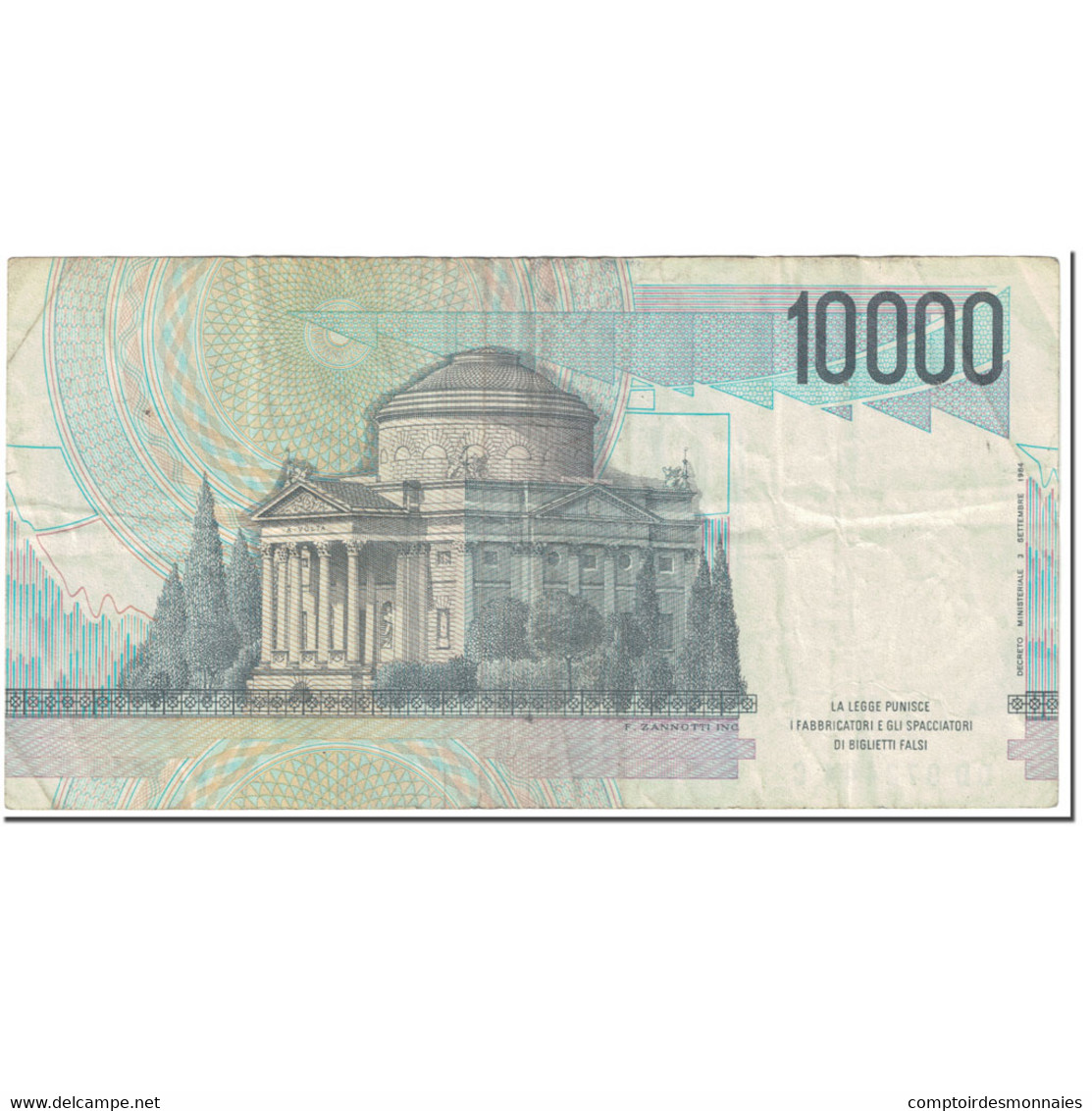 Billet, Italie, 10,000 Lire, 1984, 1984-09-03, KM:112b, TTB - 10000 Lire