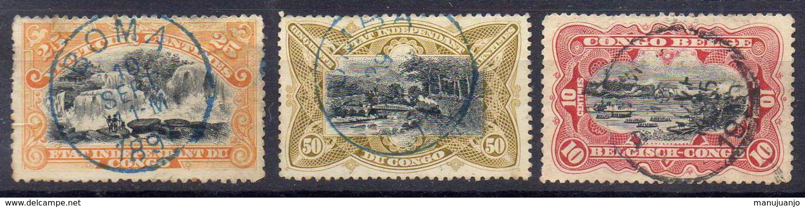 BELGIQUE ! Timbres Anciens Du CONGO Depuis 1894 ! SUPERBES CACHETS ! - Collections