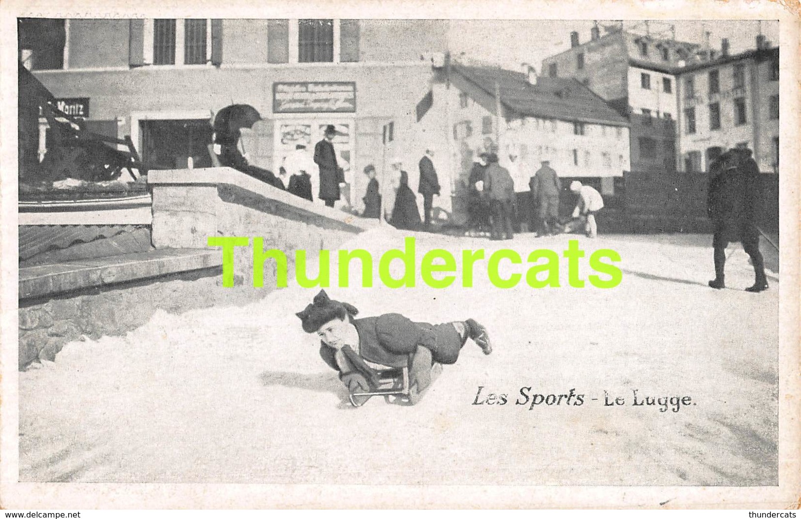 CPA  LES SPORTS D'HIVER  SPORT D'HIVER WINTER SPORT LE LUGGE EMILE PECAUD CHICOREE A LA BERGERE EMILE BONZEL HAUBOURDIN - Sports D'hiver