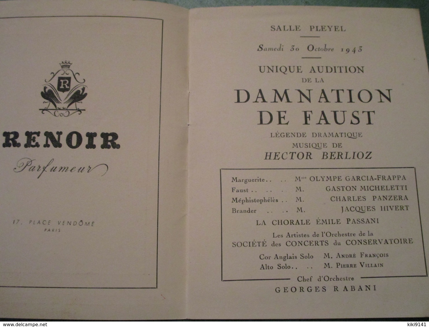 LA DAMNATION DE FAUST à La Salle Pleyel (4 Plages) - Programmes