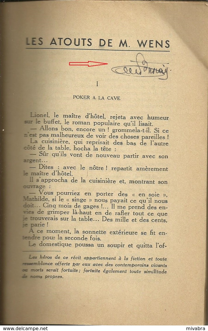 LES ATOUTS DE M. WENS - STANISLAS ANDRÉ STEEMAN - LIBRAIRIE DES CHAMPS-ÉLYSÉES PARIS - Le Masque