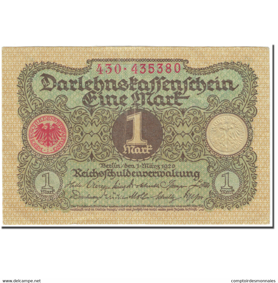 Billet, Allemagne, 1 Mark, 1920, 1920-03-01, KM:58, SUP - 1 Mark