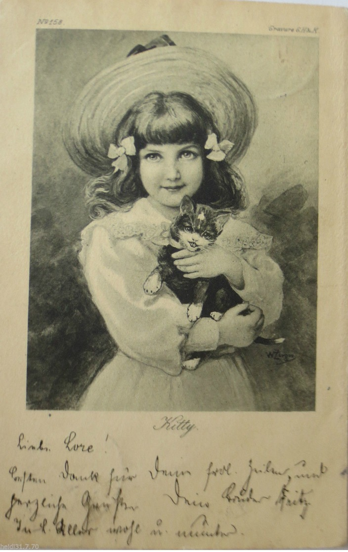 "Kinder, Katzen, Mode"  1910, W. Zerges, Kitty♥  - Sonstige & Ohne Zuordnung