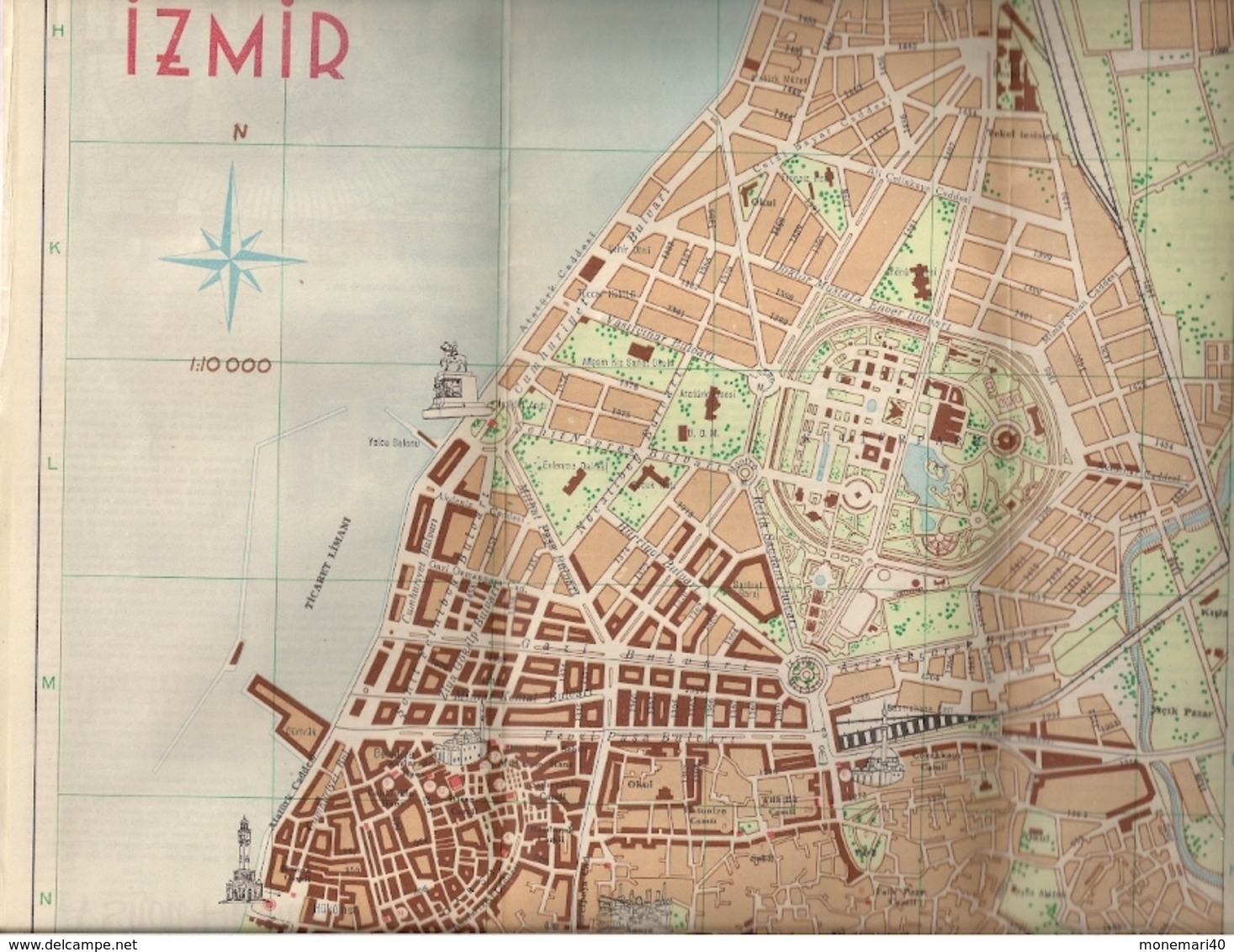 IZMIR (TURQUIE) - DÉPLIANT TOURISTIQUE AVE C PLAN DE LA VILLE (1952)