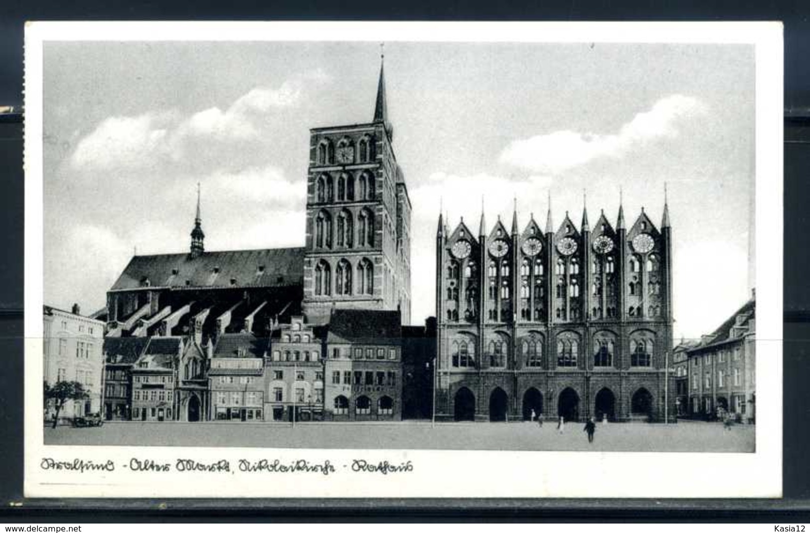 K07718)Ansichtskarte: Stralsund, Rathaus - Stralsund