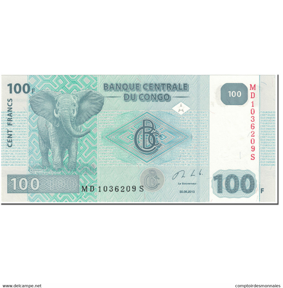 Billet, Congo Democratic Republic, 100 Francs, 2013, 2003-06-30, KM:98a, NEUF - Republiek Congo (Congo-Brazzaville)