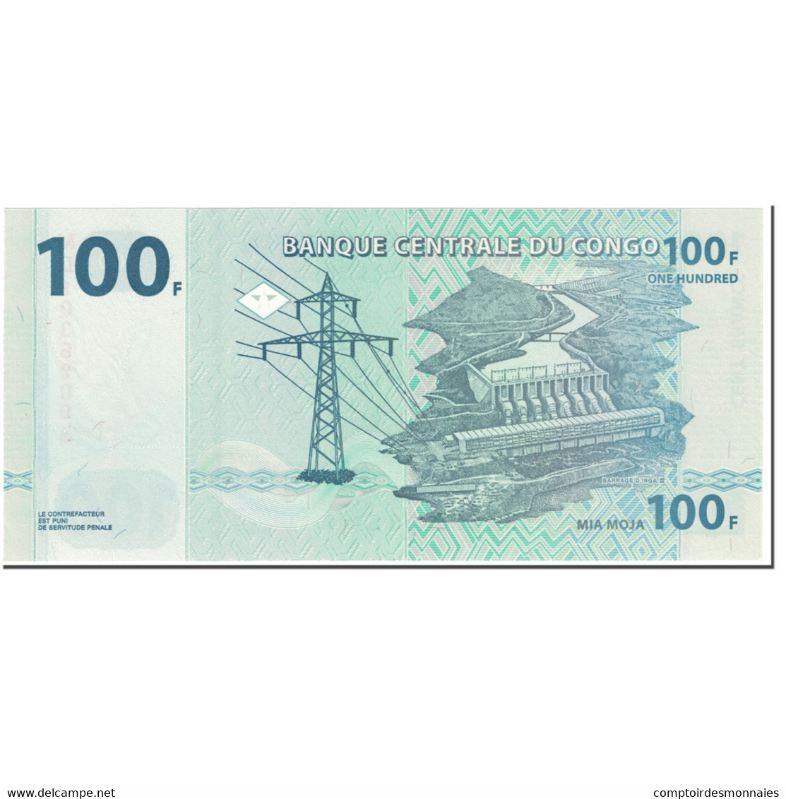 Billet, Congo Democratic Republic, 100 Francs, 2013, 2003-06-30, KM:98a, NEUF - República Del Congo (Congo Brazzaville)