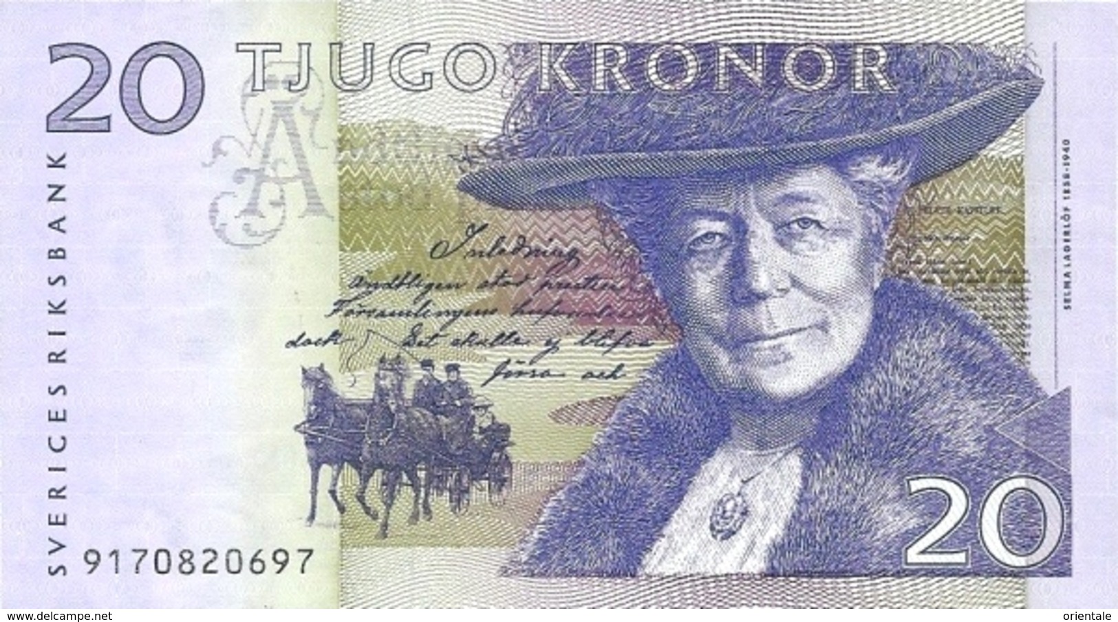 SWEDEN P. 63a 20 K 1999 UNC - Suède