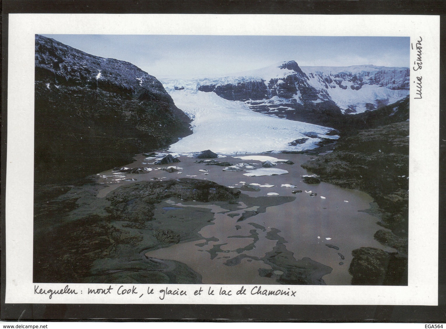 A 4 - KERGUELEN - MONT COOK - LE GLACIER - LE LAC DE CHAMONIX( Lucia Simion ) Dimensions - Size - En Mm 140x207 - - TAAF : Terres Australes Antarctiques Françaises