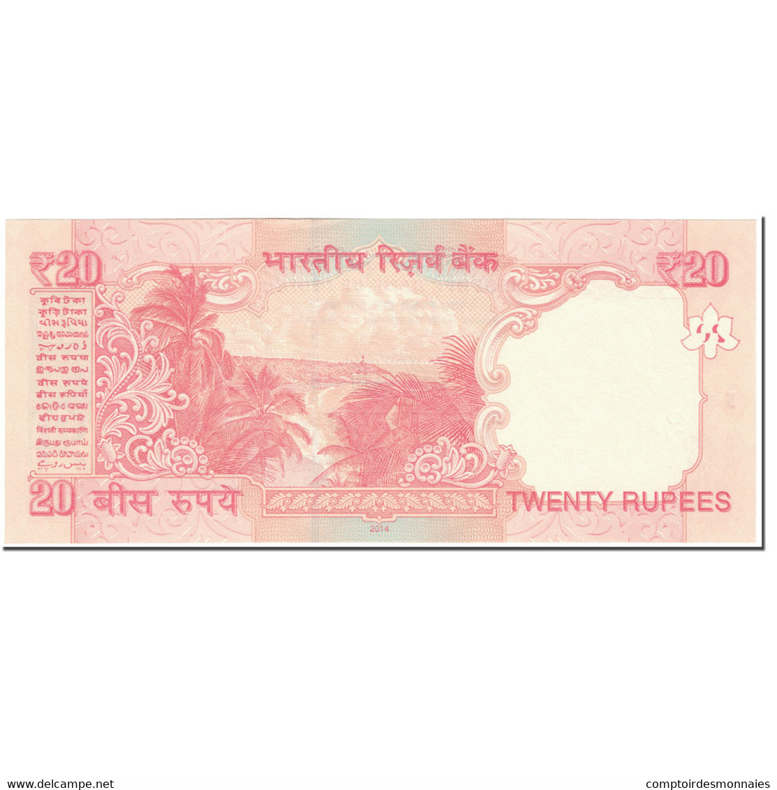 Billet, Inde, 20 Rupees, 2014, Undated (2014), KM:103b, NEUF - Inde