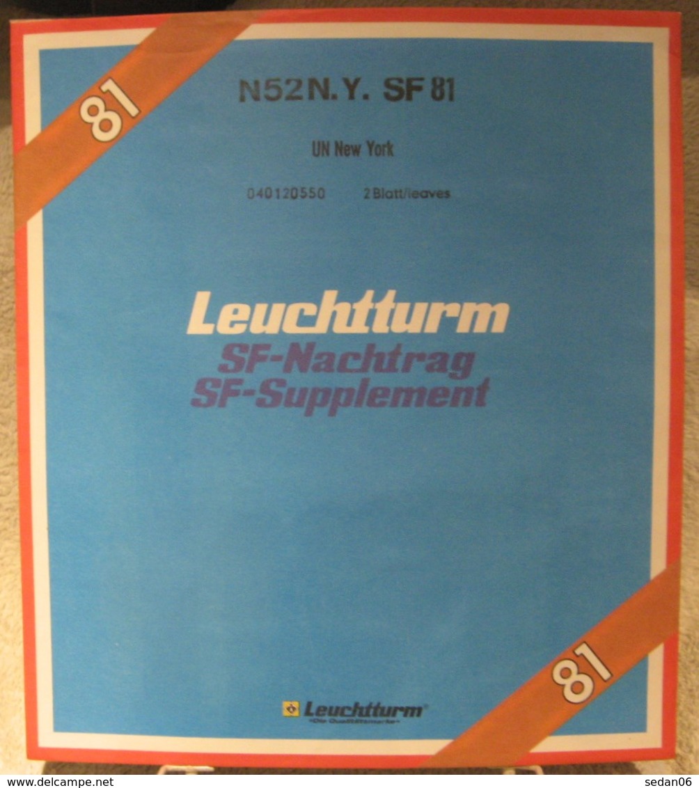 Leuchtturm - JEU O.N.U. NEW-YORK 1981 SF (Avec Pochettes) - Pré-Imprimés