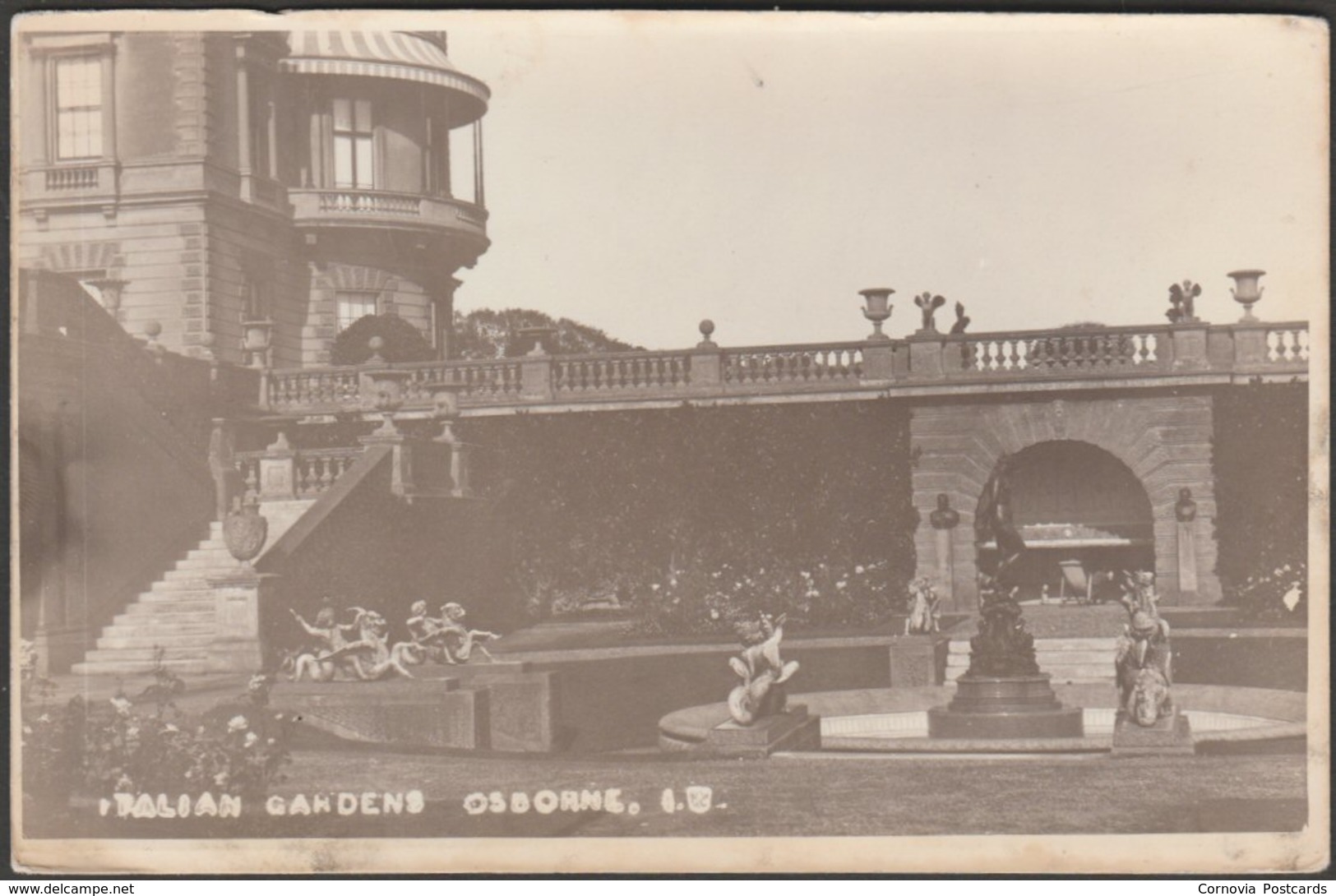 Italian Gardens, Osborne, Isle Of Wight, C.1910s - RP Postcard - Cowes