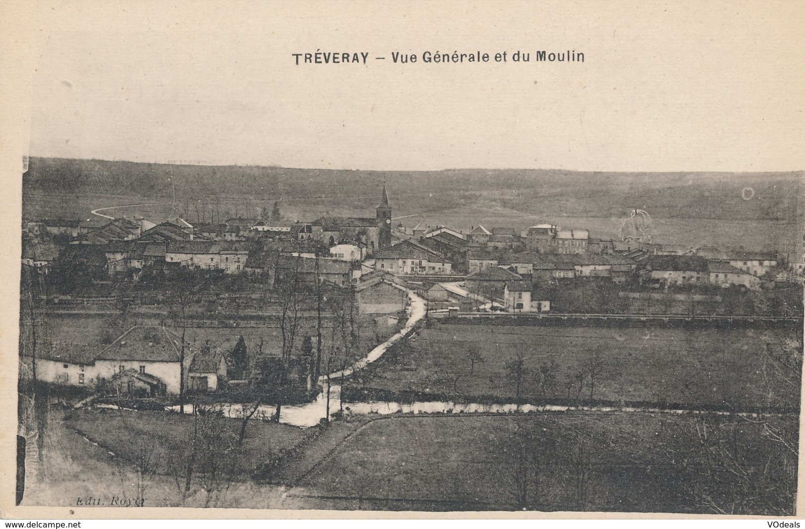 CPA - France - (55) Meuse - Tréveray - Vue Générale Et Du Moulin - Autres & Non Classés