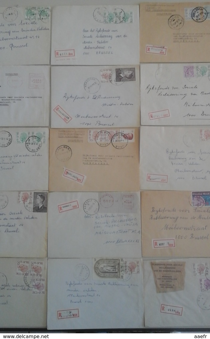 Belgique - 1981/85 - Petit Lot De 25 Lettres Recommandées Envoyées Depuis La FLANDRE - VLAANDEREN - Vrac (max 999 Timbres)