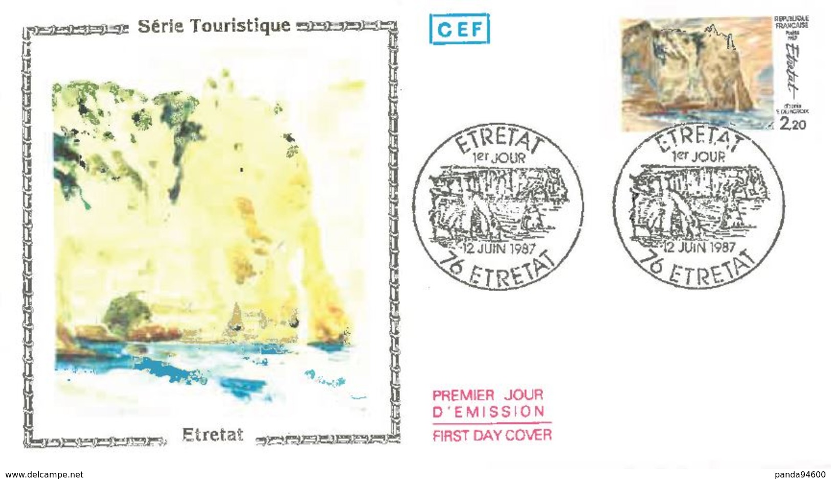 FDC Série Touristique Etretat (76 Etretat 12/06/1987) - 1980-1989