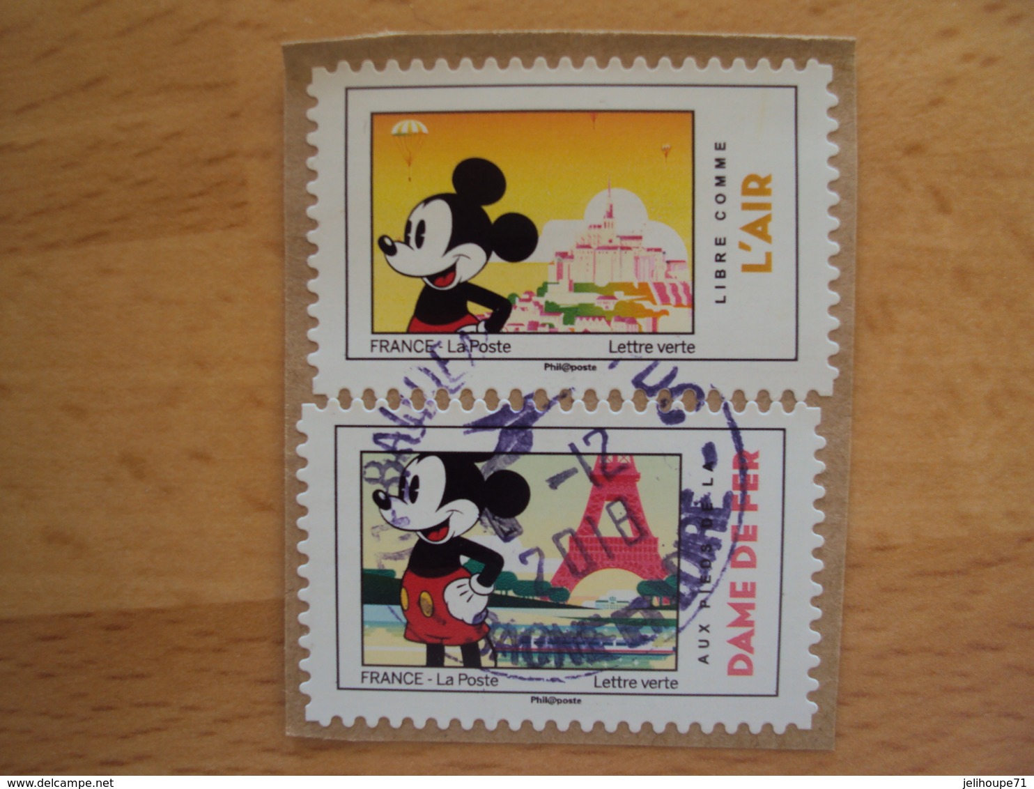 2018 - 2 Timbres Série  -  90ème Anniversaire De Mickey - Oblitérés Cachet Rond - Oblitérés