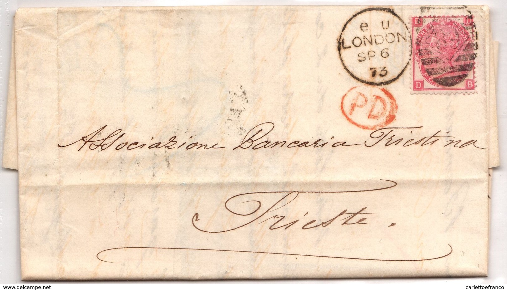 Piego Bancario Da Londra Per Associazione Bancaria Trieste ( Austria , 1873 )    ( 217 ) - Storia Postale