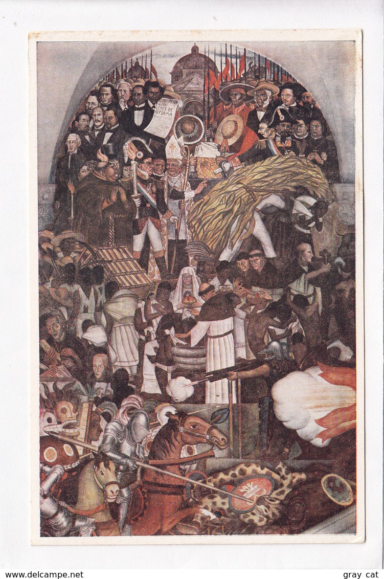 Fresco, Diego Rivera, The Reformation Of The Laws By Benito Juarez, Palacio Nacional De Mexico, Unused Postcard [22624] - Mexico