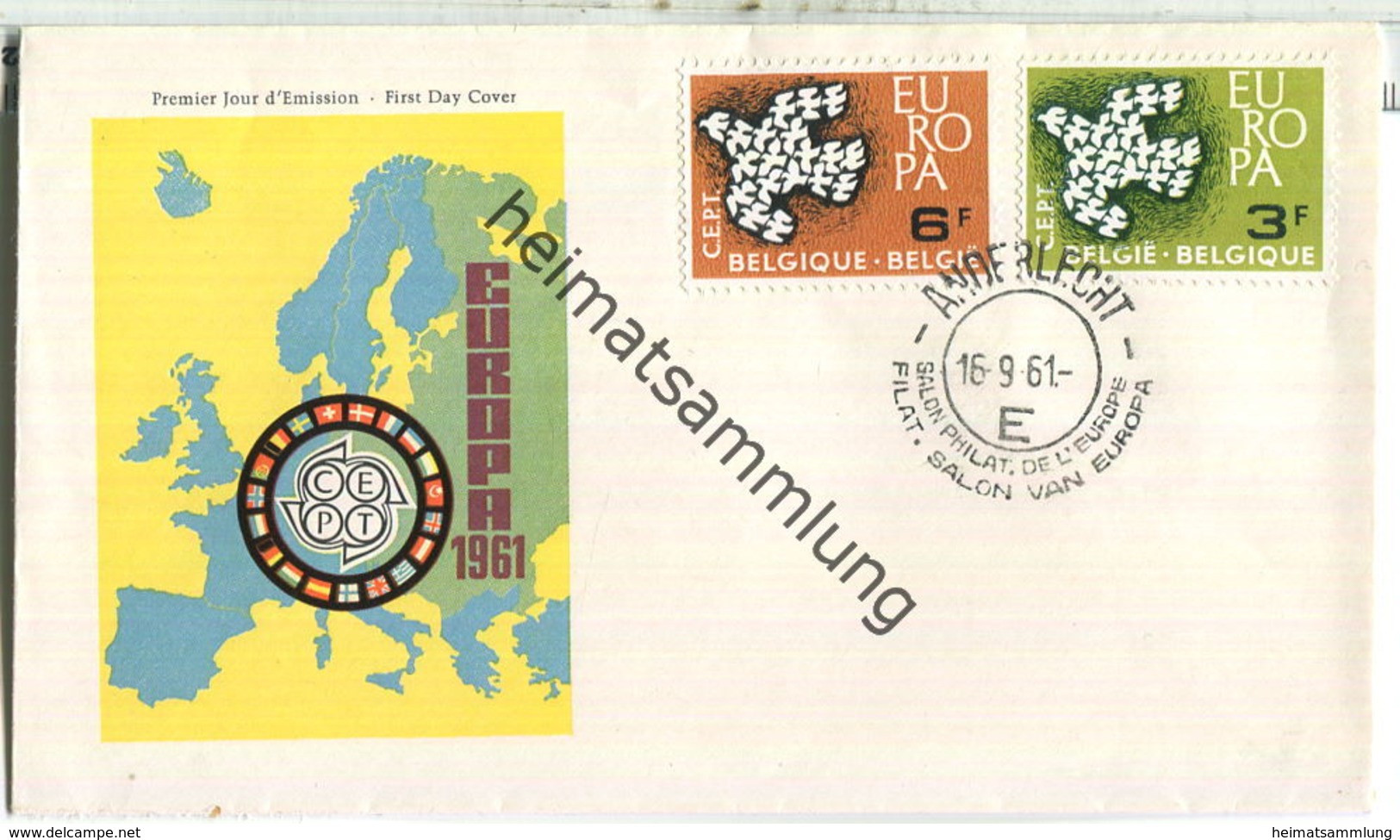 FDC - Belgien - Belgique - Europa 1961 - 1961-1970