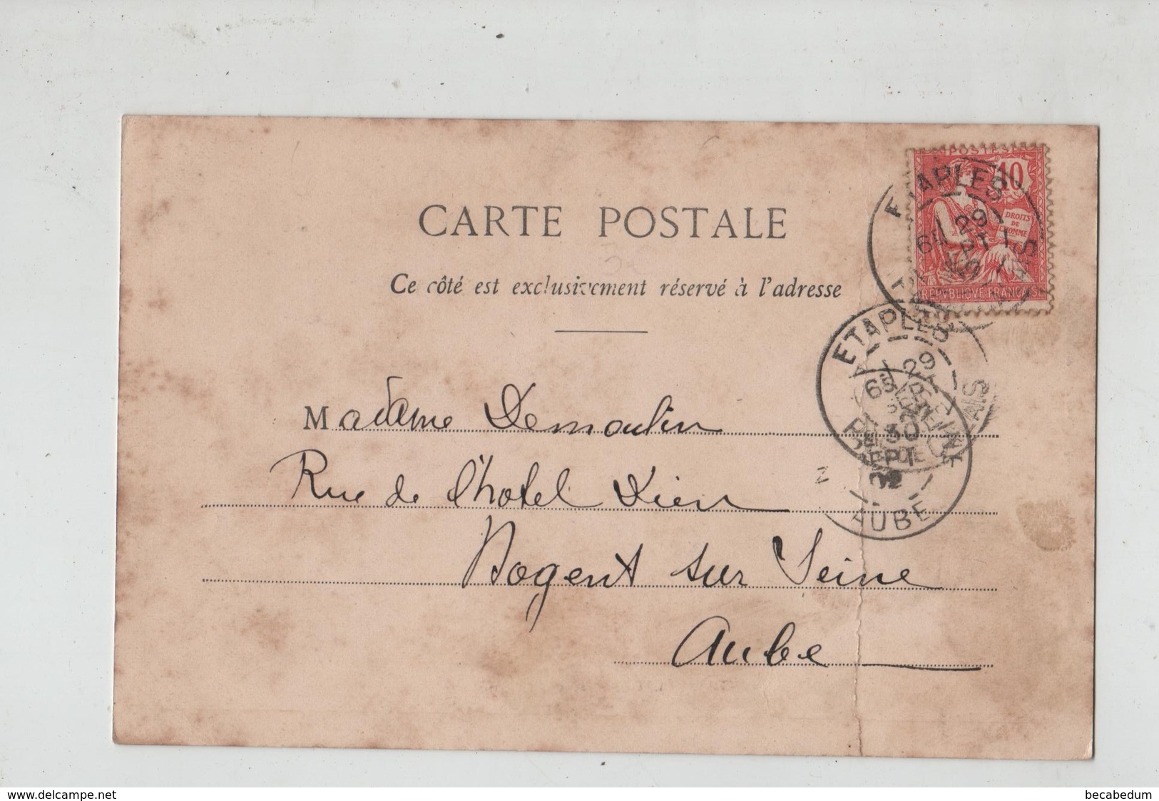 Généalogie Carte Précurseur 1902 Demoulin Nogent Sur Seine Paris Plage La Rue De Paris - Genealogy