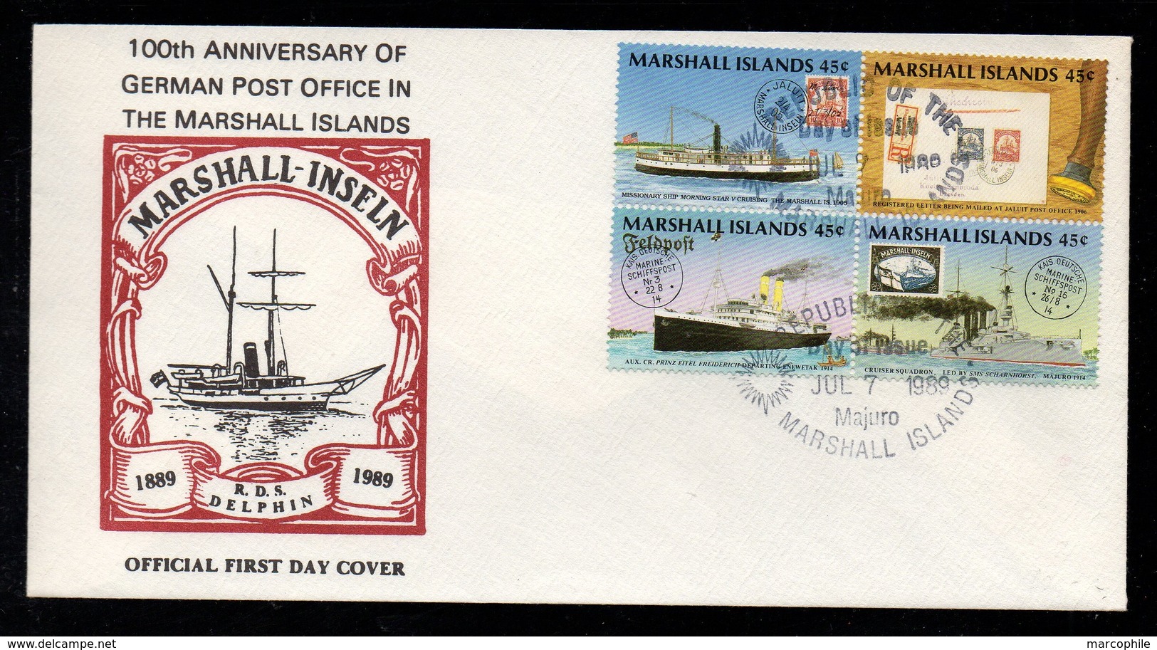 MARSHALL ISLANDS - MAJURO / 1989 ENVELOPPE FDC (ref 7965c) - Marshall