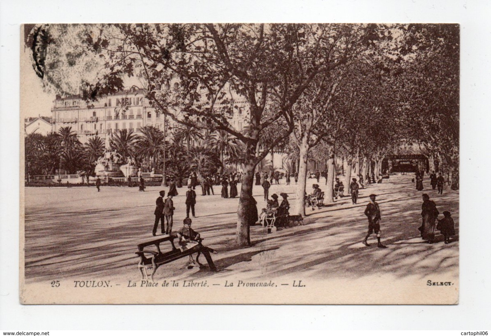 - CPA TOULON (83) - La Place De La Liberté 1915 - La Promenade - Editions Lévy N° 25 - - Toulon