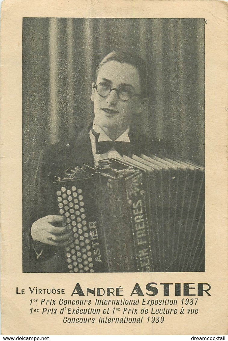 WW MUSIQUE ET MUSICIENS. Le Virtuose André Astier Accordéoniste En 1937 Et 39 - Music And Musicians
