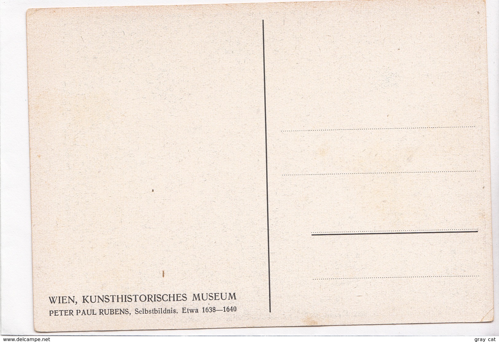 PETER PAUL RUBENS, Selbstbildnis, Wien, Kunsthistorisches Mseum, Unused Postcard [22626] - Pittura & Quadri