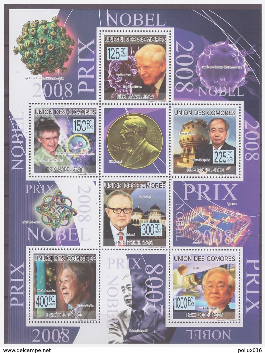 0716 Comores 2009 Nobel Pricewinners Laureaten 2008 S/S MNH - Nobelprijs