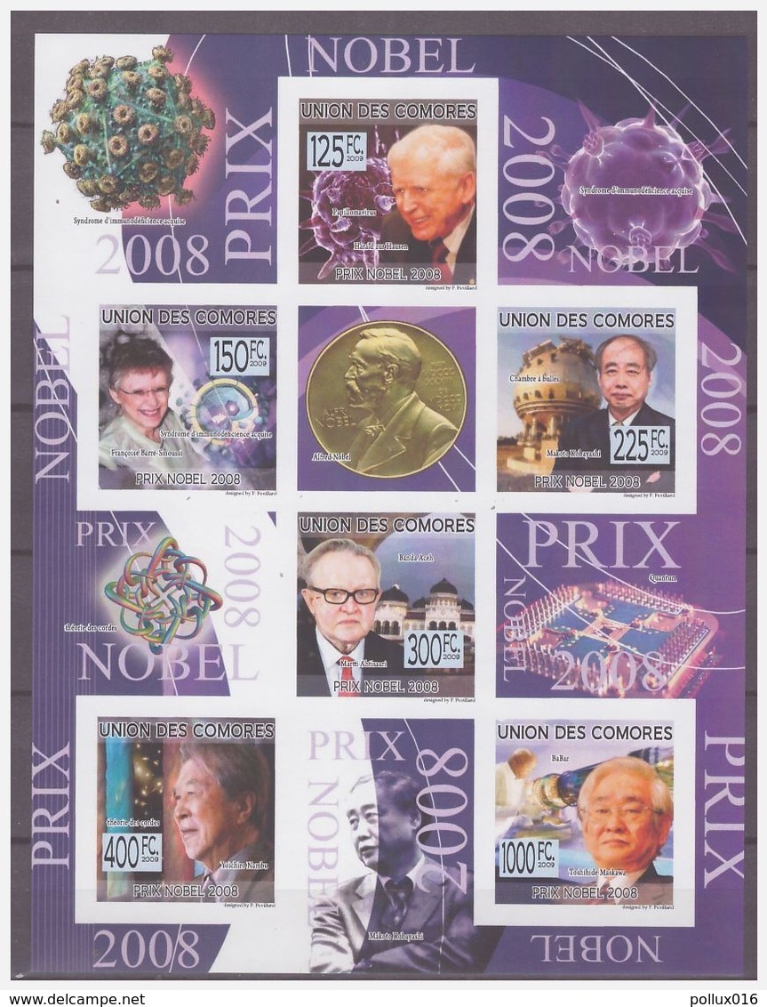 0717 Comores 2009 Nobel Pricewinners Laureaten 2008 S/S MNH Imperf - Nobelprijs