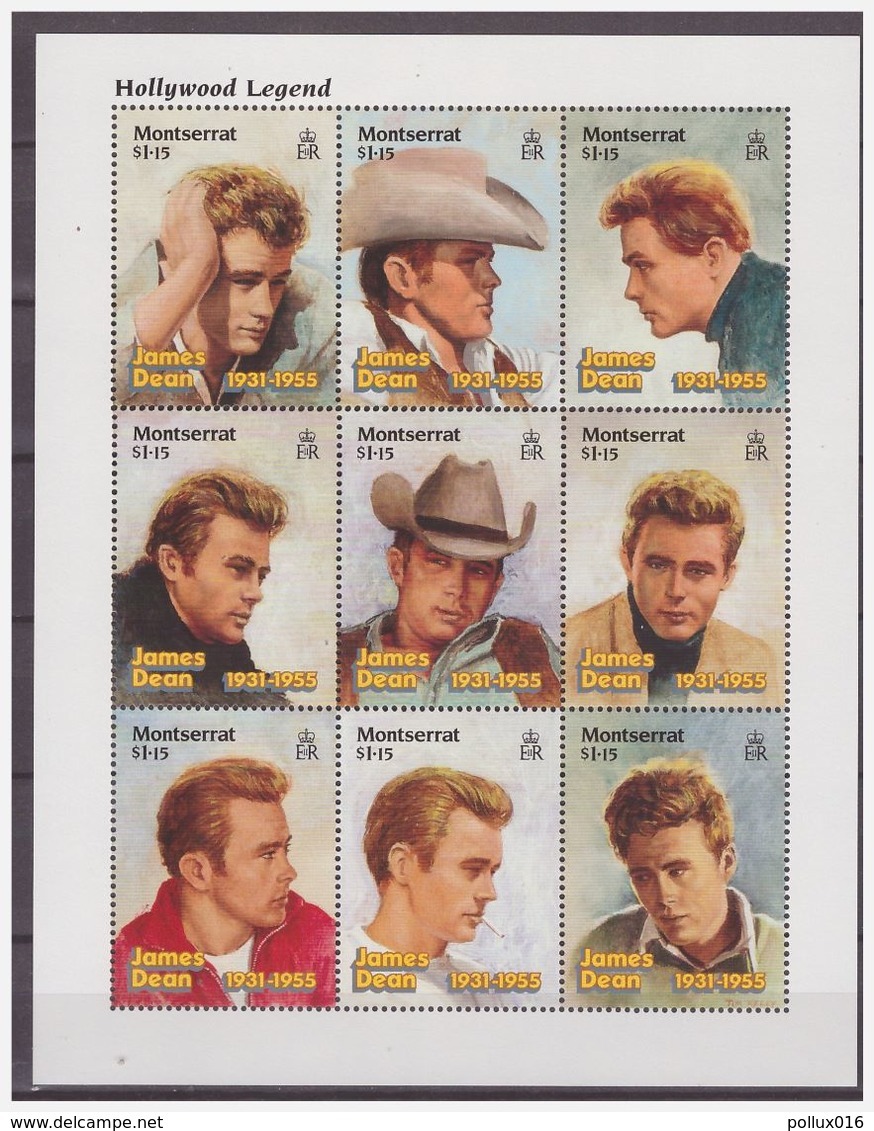 0728 Momtserrat 1997 Hollywood Actors James Dean Car S/S MNH - Acteurs