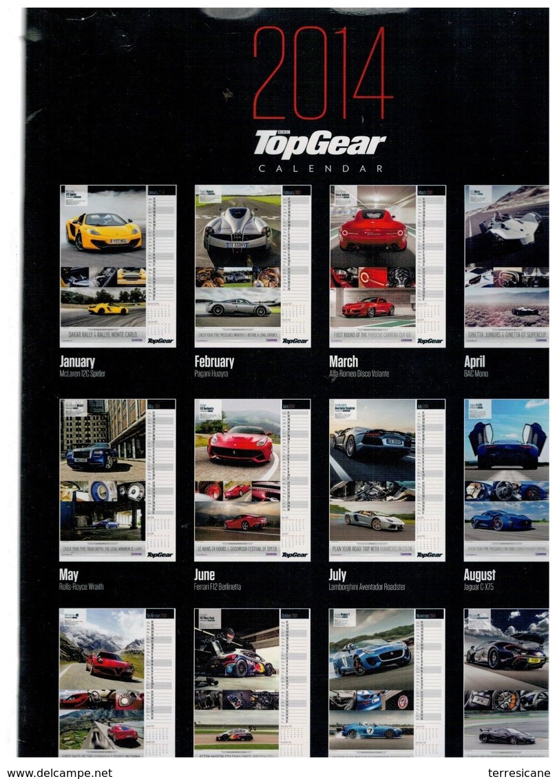 Calendario 2014 Top Gear Bbc - Altri & Non Classificati