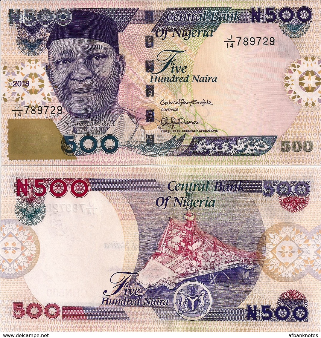 NIGERIA       500 Naira       P-30[q]       2018        UNC - Nigeria